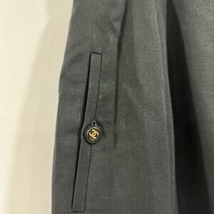 Chanel Black Wool Mini Skirt Size 42